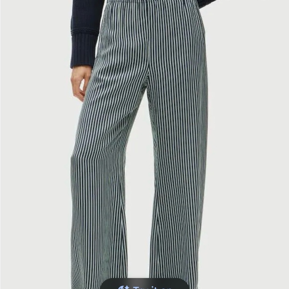 Cosmos Pants White & Navy Striped